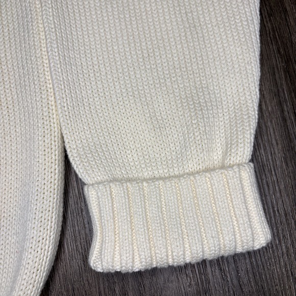 Polo Ralph Lauren Sweater Mens XL Cream Ivory Cotton Crewneck Pullover Classic - Picture 5 of 10